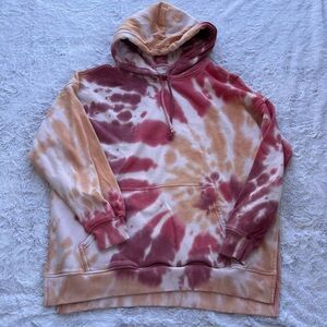 American Eagle Pink Tie Dye Jegging Fit Pullover Hoodie - Size XS